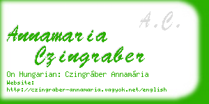 annamaria czingraber business card