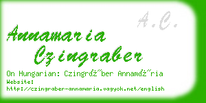 annamaria czingraber business card